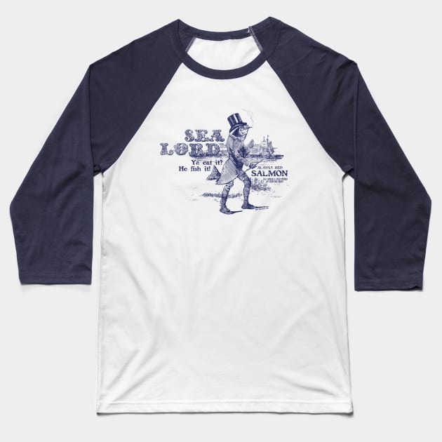 Lord Salmon Baseball T-Shirt by victorcalahan
